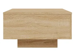 Mesa De Centro*vidaxl Mesa de centro com luzes LED 55x55x31 cm carvalho sonoma Natural claro
