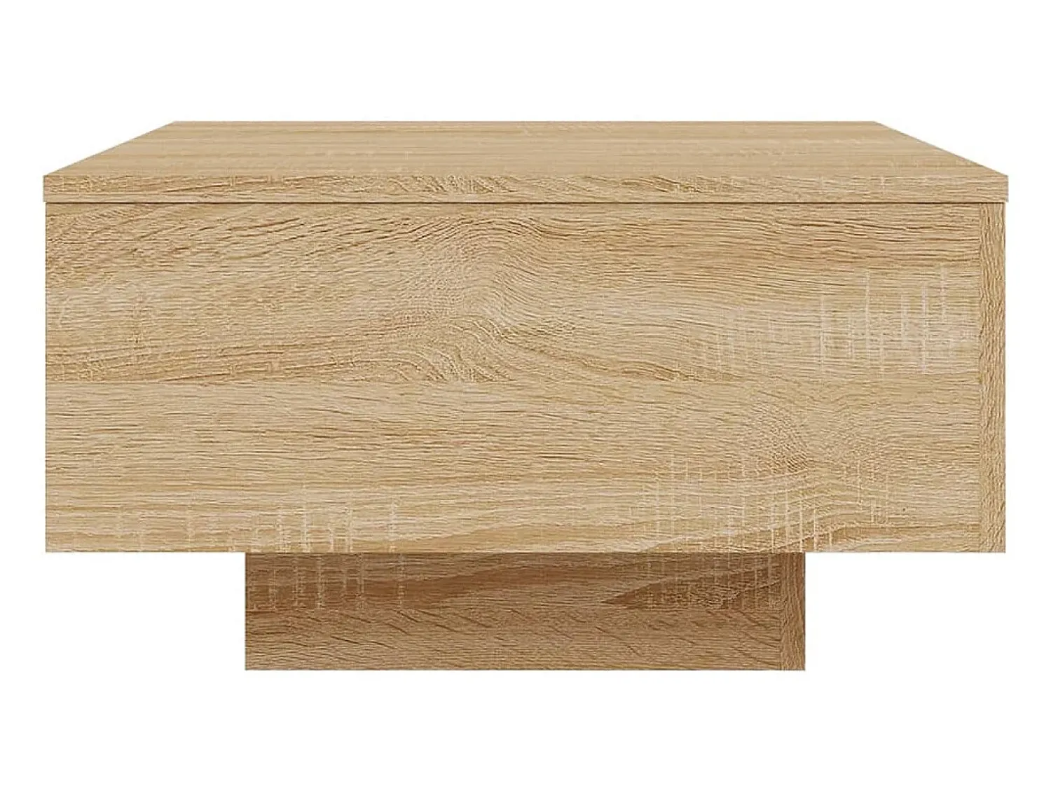 Mesa De Centro*vidaxl Mesa de centro com luzes LED 55x55x31 cm carvalho sonoma Natural claro