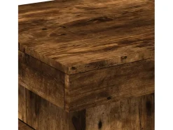 vidaxl Mesa de centro com luzes LED 50x50x40 cm carvalho fumado^ Mesa De Centro