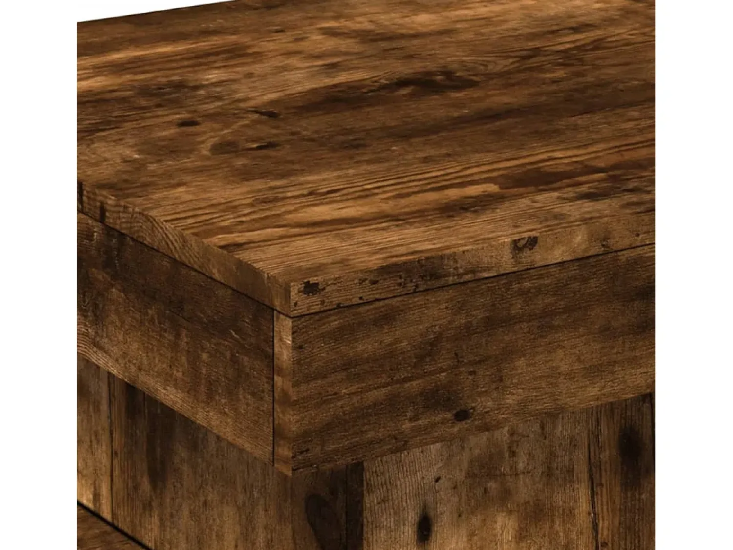 vidaxl Mesa de centro com luzes LED 50x50x40 cm carvalho fumado^ Mesa De Centro