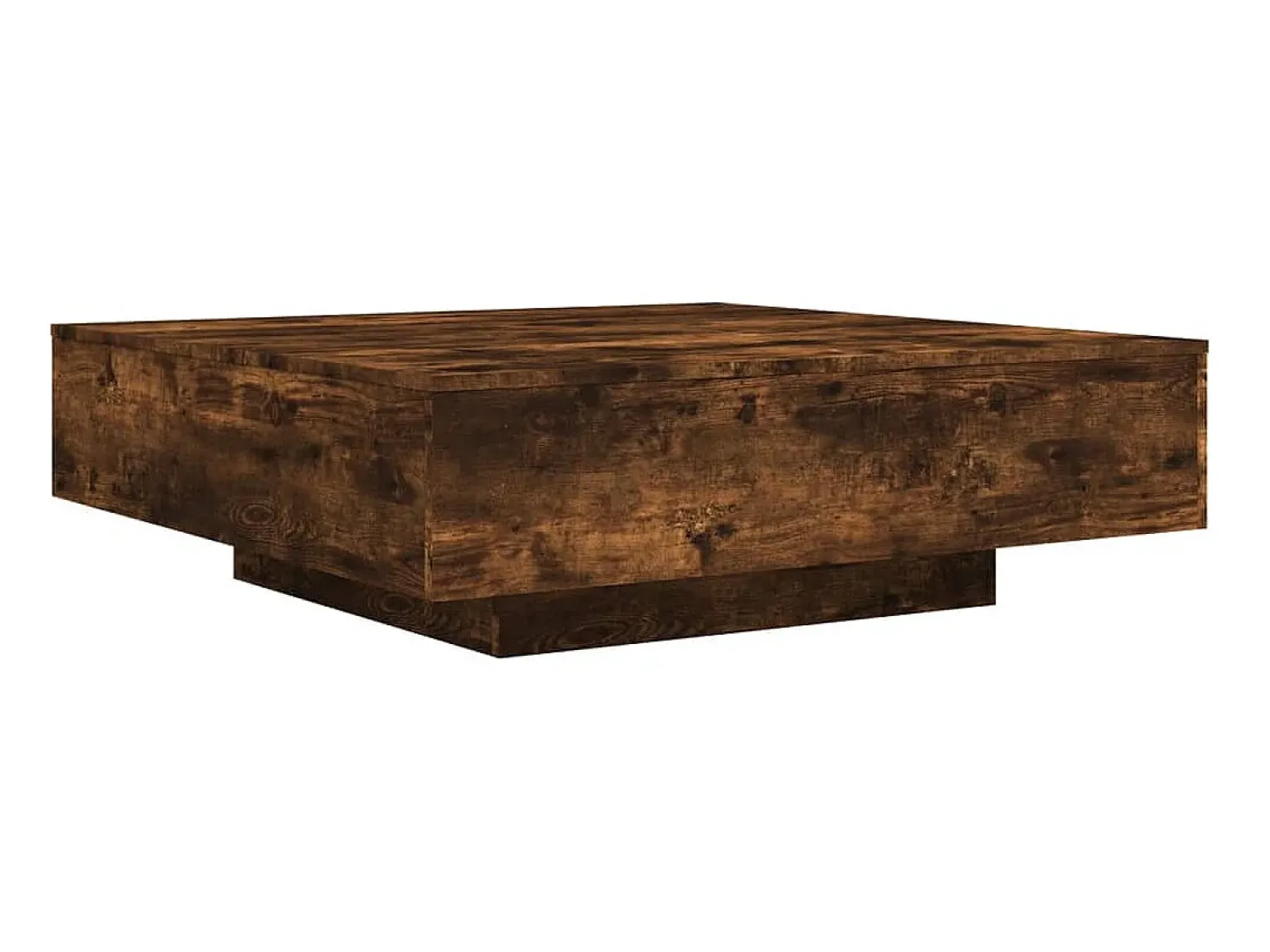 Mesa de centro com luzes LED 100x100x31 cm carvalho fumado PT656433^ Mesa De Centro