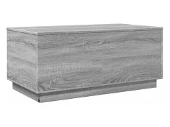 Mesa De Centro*vidaxl Mesa de centro com luzes LED 90x50x40 cm sonoma Cinzento