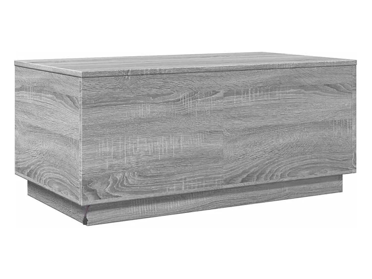 Mesa De Centro*vidaxl Mesa de centro com luzes LED 90x50x40 cm sonoma Cinzento