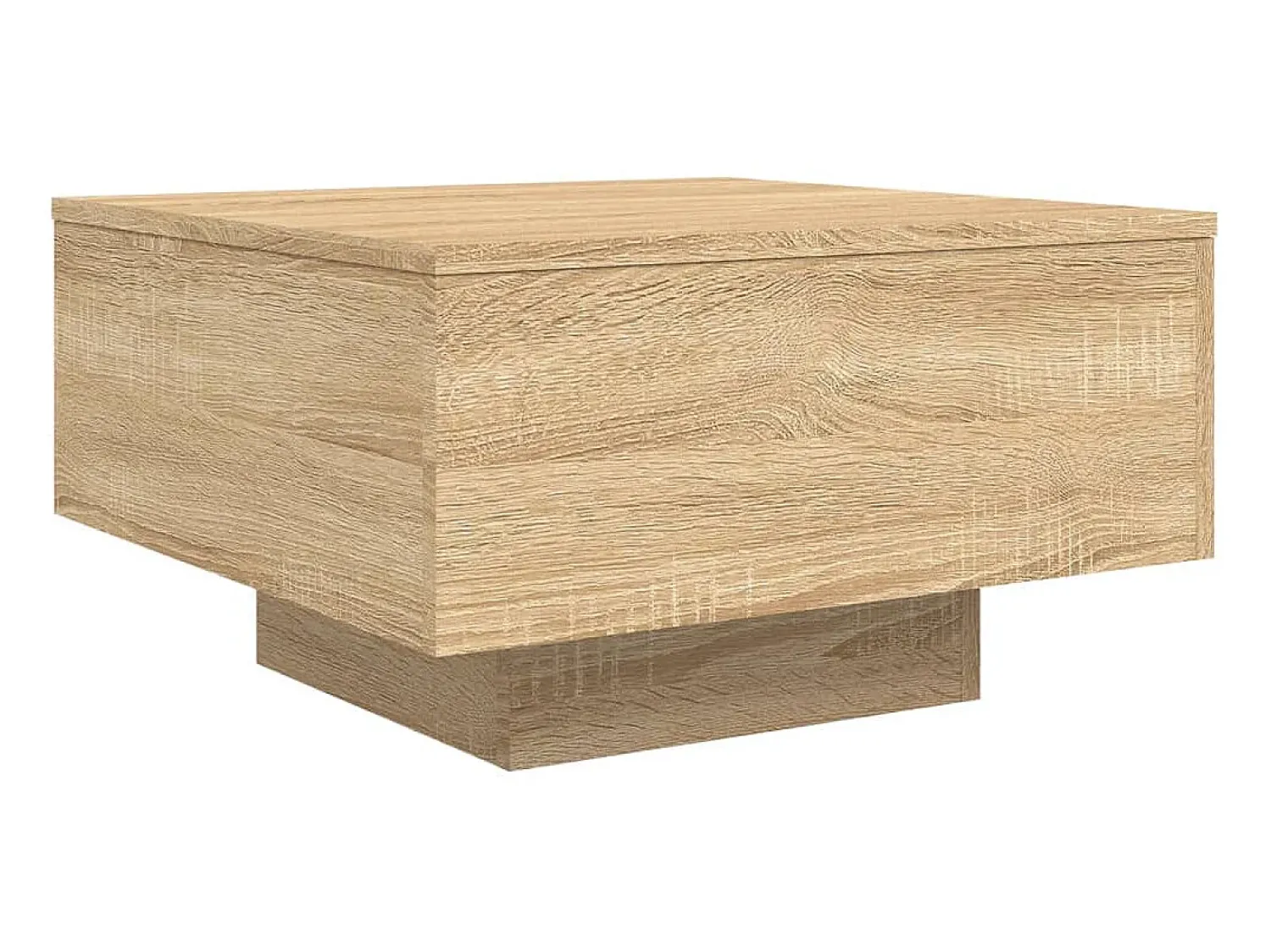 Mesa de centro com luzes LED 55x55x31 cm carvalho sonoma PT207205^ Mesa De Centro