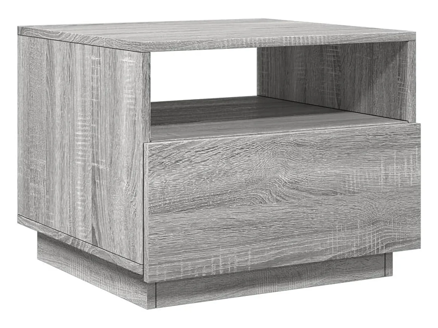 Mesa De Centro| Mesa de centro com luzes LED 50x49x40 cm sonoma PT253847 Cinzento