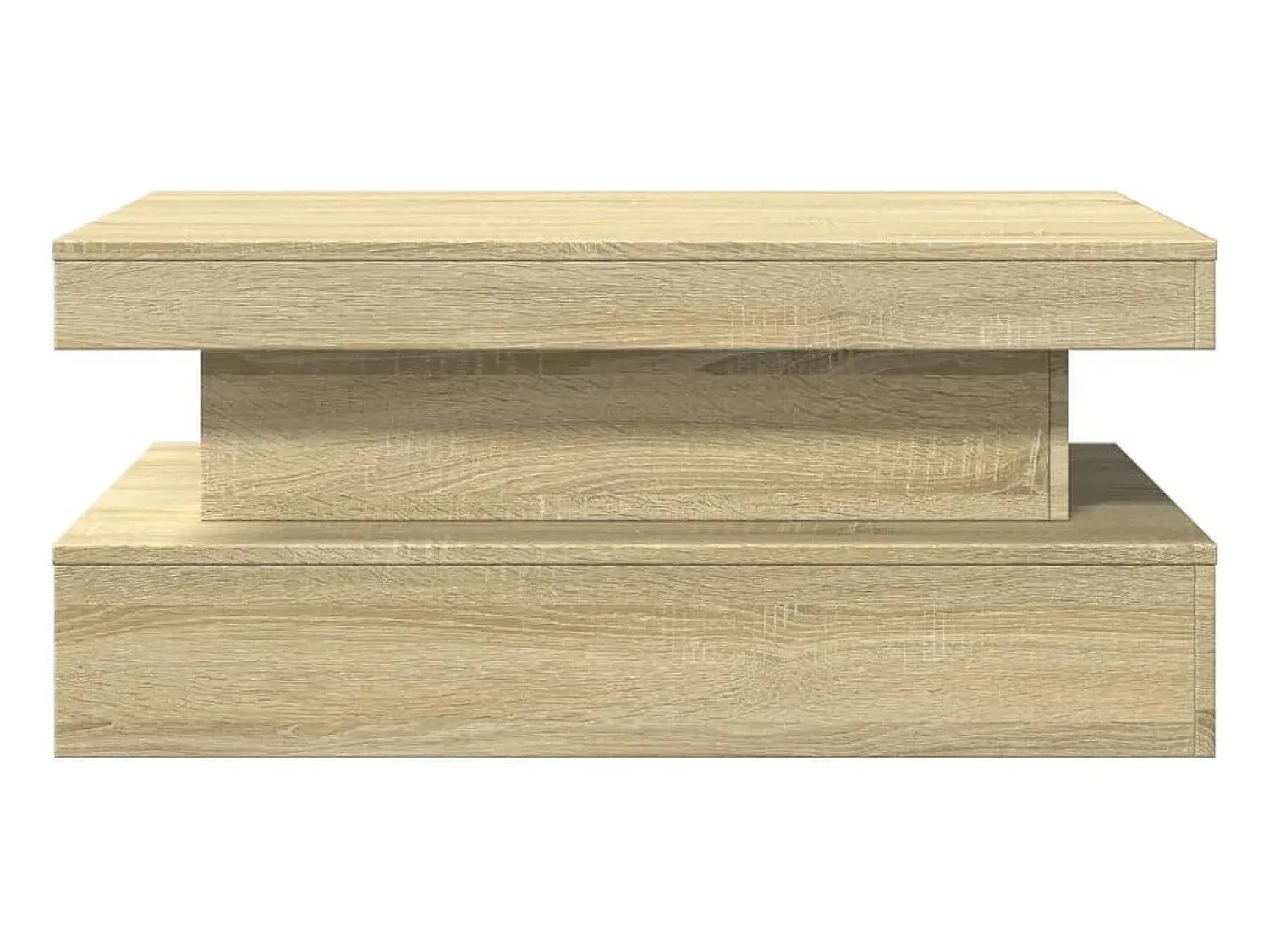 vidaxl Mesa de centro com luzes LED 90x50x40 cm carvalho sonoma^ Mesa De Centro
