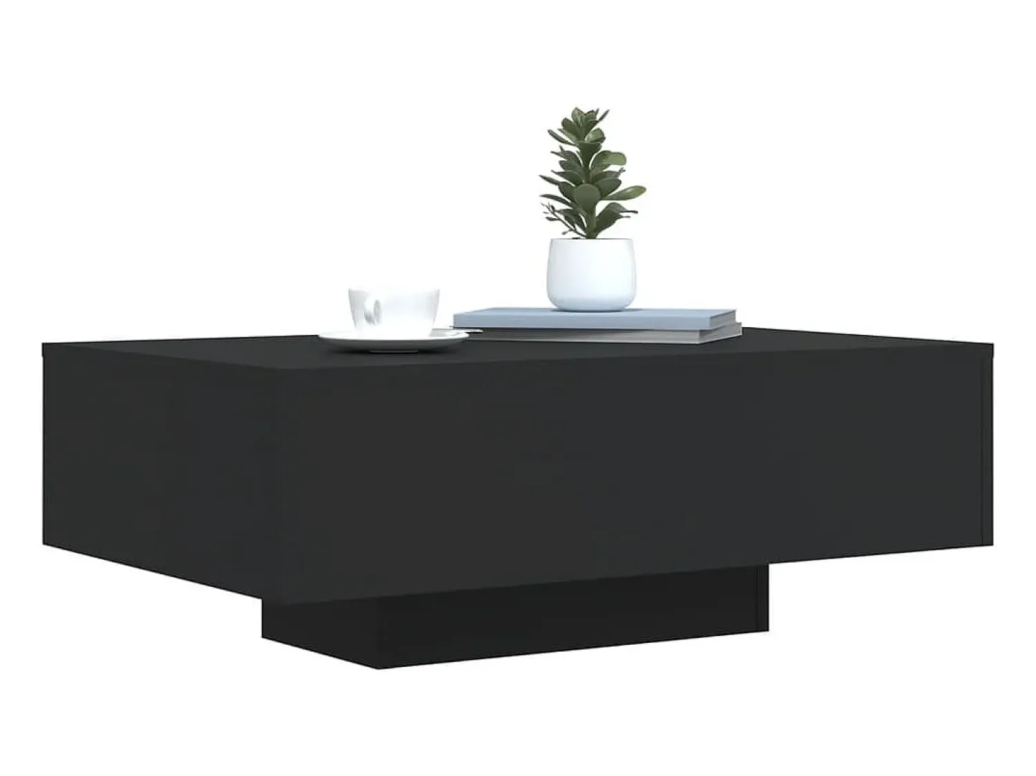 Hot Mesa de centro com luzes LED 85x55x31 cm PT579263 Preto