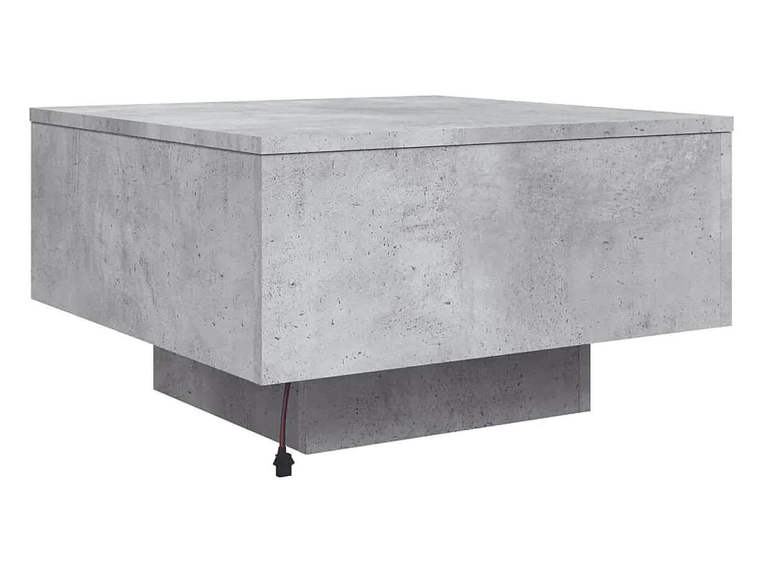Mesa De Centro*vidaxl Mesa de centro com luzes LED 55x55x31 cm cimento Cinzento