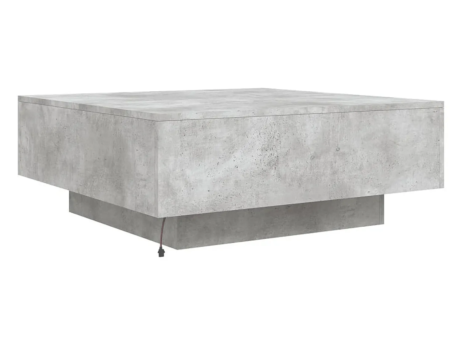 vidaxl Mesa de centro com luzes LED 80x80x31 cm cimento^ Mesa De Centro