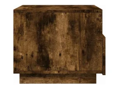 Mesa De Centro*vidaxl Mesa de centro com luzes LED 50x49x40 cm carvalho fumado Natural claro
