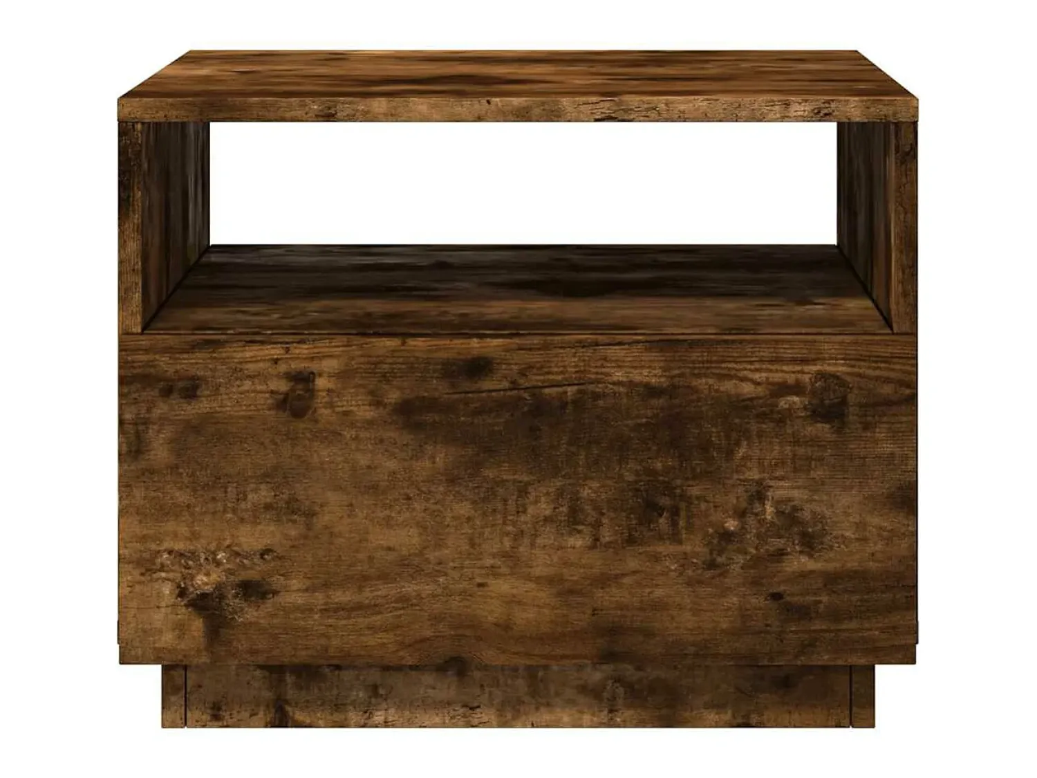 Mesa De Centro*vidaxl Mesa de centro com luzes LED 50x49x40 cm carvalho fumado Natural claro