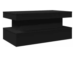 Mesa De Centro| Mesa de centro com luzes LED 90x50x40 cm PT618689 Preto