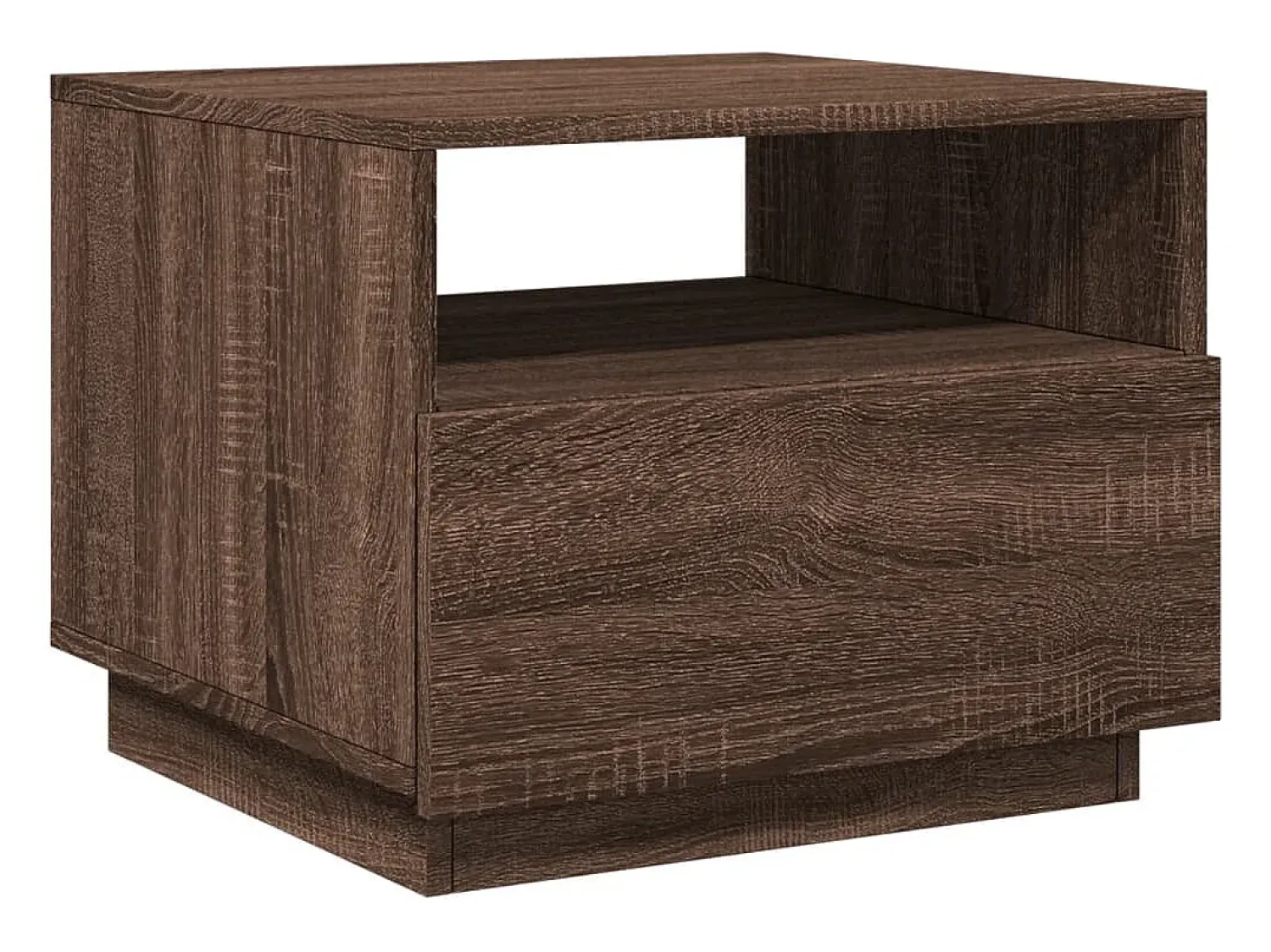 Mesa De Centro* Mesa de centro com luzes LED 50x49x40 cm carvalho PT921791 Castanho