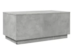 vidaxl Mesa de centro com luzes LED 90x50x40 cm cimento^ Mesa De Centro
