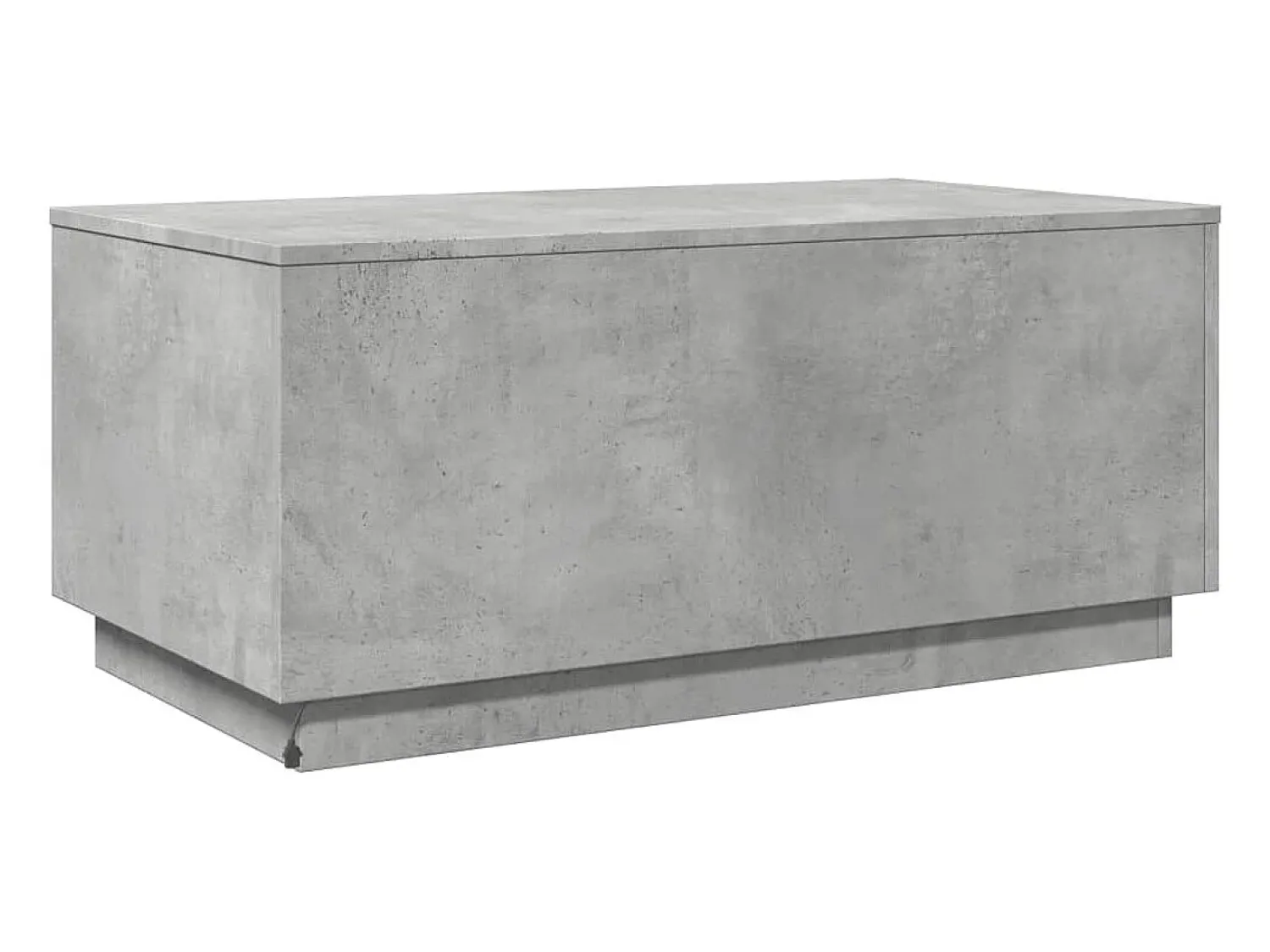 vidaxl Mesa de centro com luzes LED 90x50x40 cm cimento^ Mesa De Centro
