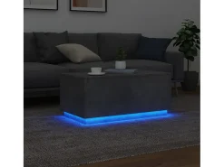vidaxl Mesa de centro com luzes LED 90x50x40 cm cimento^ Mesa De Centro