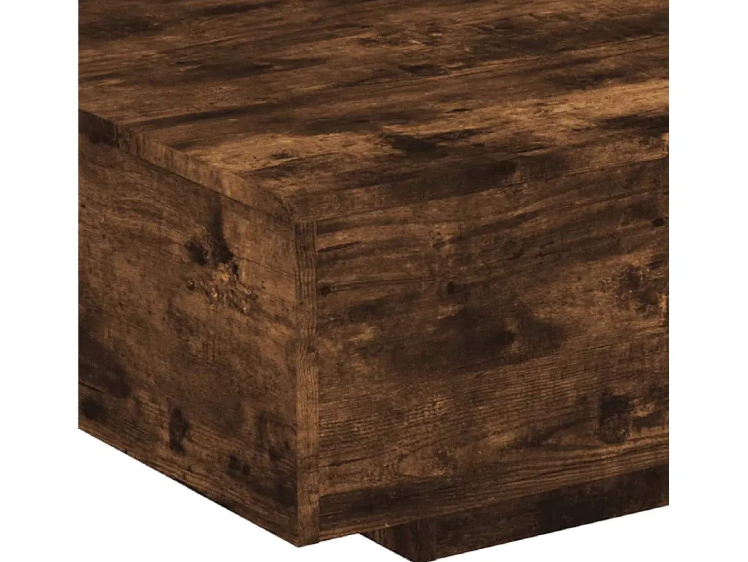 Mesa De Centro|vidaxl Mesa de centro com luzes LED 85x55x31 cm carvalho fumado Natural escuro