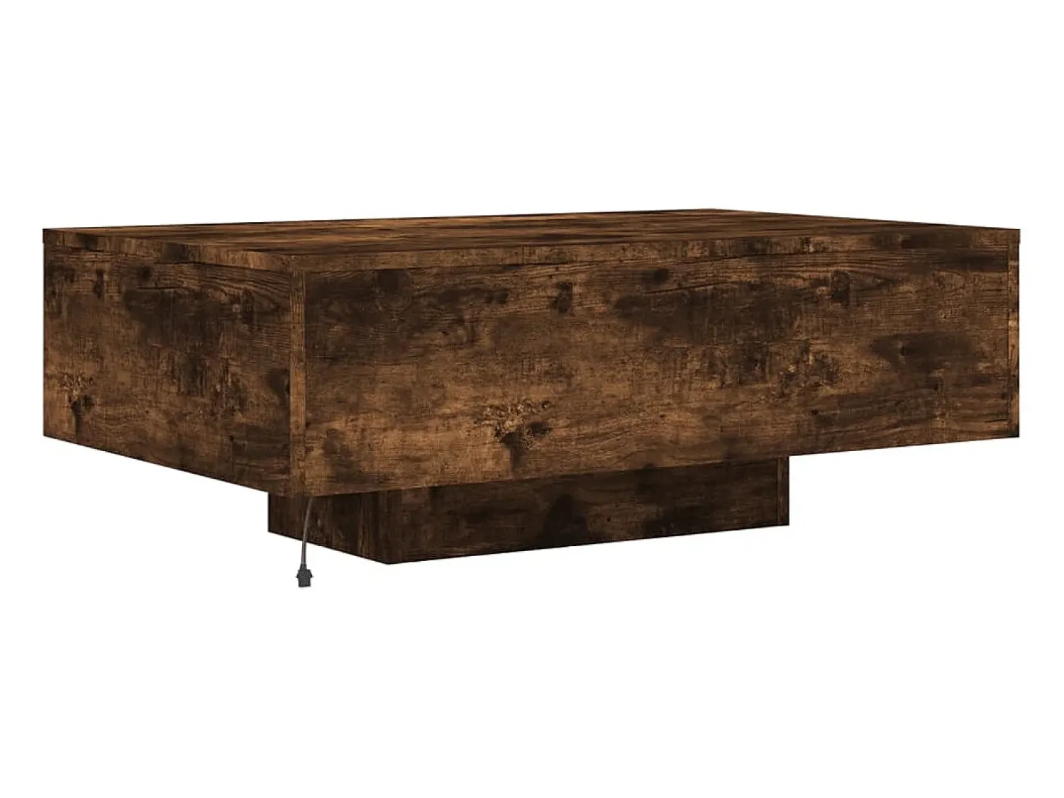 Mesa De Centro|vidaxl Mesa de centro com luzes LED 85x55x31 cm carvalho fumado Natural escuro