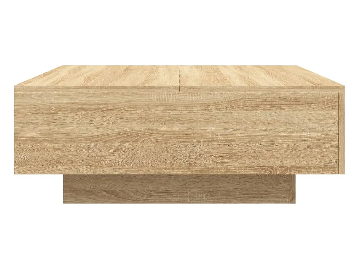 vidaxl Mesa de centro com luzes LED 80x80x31 cm carvalho sonoma^ Mesa De Centro