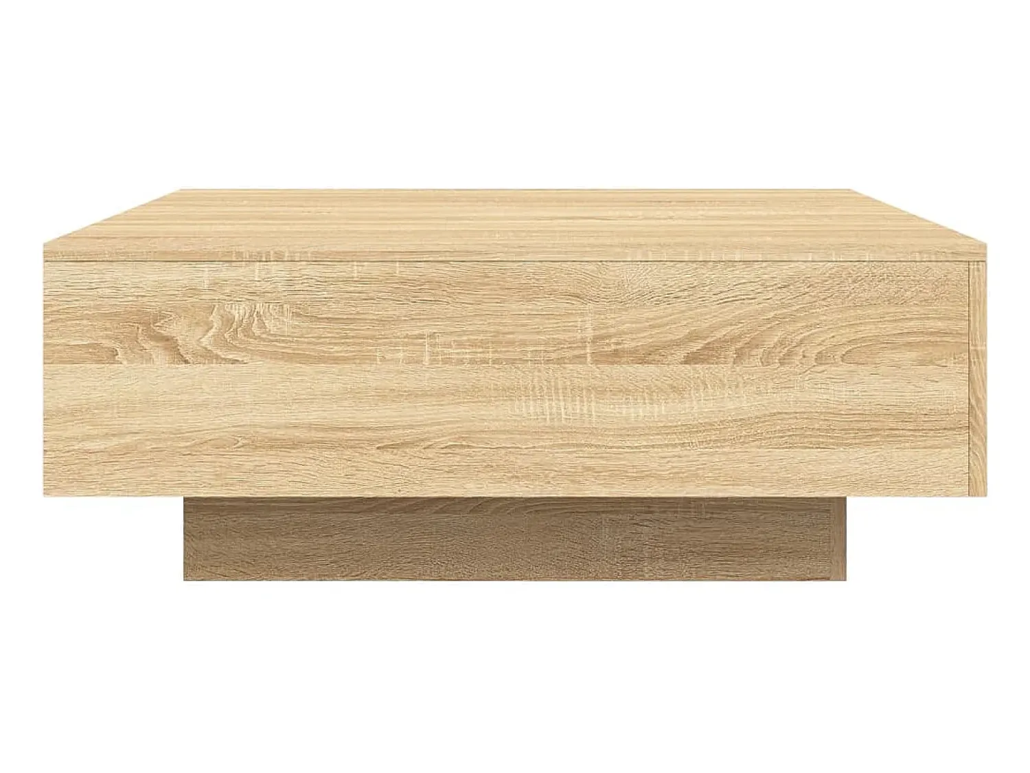 vidaxl Mesa de centro com luzes LED 80x80x31 cm carvalho sonoma^ Mesa De Centro