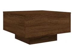 Mesa de centro com luzes LED 55x55x31 cm carvalho PT957507^ Mesa De Centro
