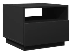 Mesa De Centro| Mesa de centro com luzes LED 50x49x40 cm PT900529 Preto