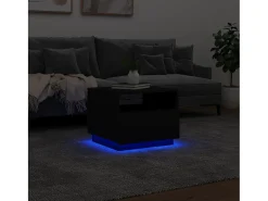 Mesa De Centro| Mesa de centro com luzes LED 50x49x40 cm PT900529 Preto
