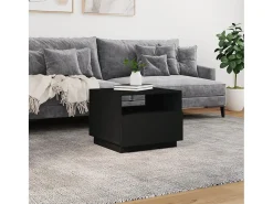 Mesa De Centro| Mesa de centro com luzes LED 50x49x40 cm PT900529 Preto