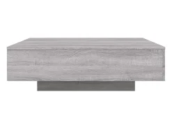 vidaxl Mesa de centro com luzes LED 100x100x31 cm sonoma Cinzento