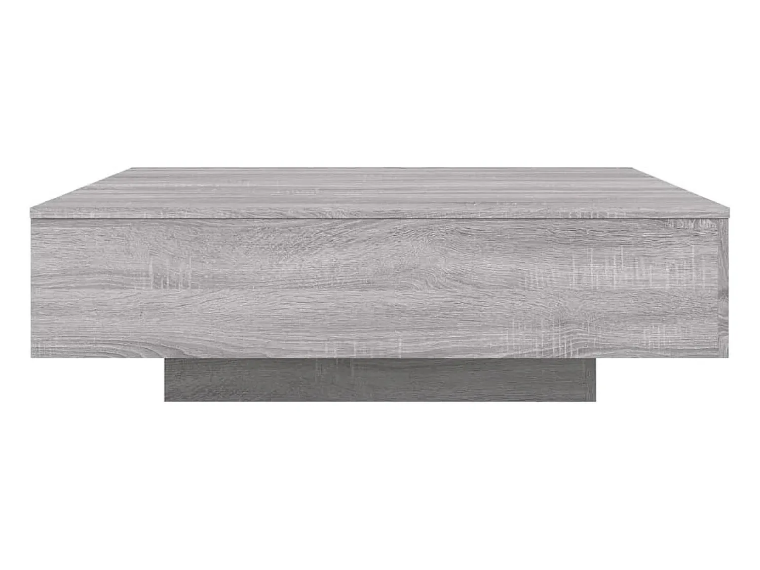 vidaxl Mesa de centro com luzes LED 100x100x31 cm sonoma Cinzento