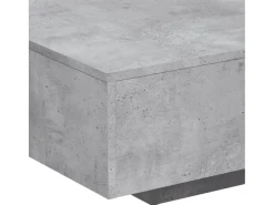 Mesa De Centro|vidaxl Mesa de centro com luzes LED 85x55x31 cm cinzento cimento Cinzento claro