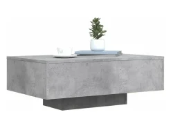 Mesa De Centro|vidaxl Mesa de centro com luzes LED 85x55x31 cm cinzento cimento Cinzento claro