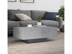 Mesa De Centro|vidaxl Mesa de centro com luzes LED 85x55x31 cm cinzento cimento Cinzento claro