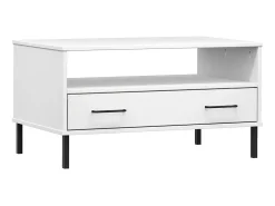 Mesa de centro com pernas de metal madeira maciça OSLO PT920862^ Mesa De Centro