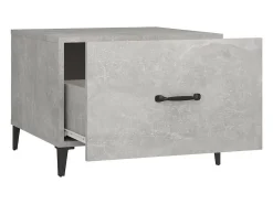 Best vidaxl Mesa de centro com pernas de metal 50x50x40 cm -cimento Cinzento