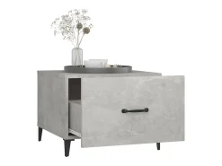 Best vidaxl Mesa de centro com pernas de metal 50x50x40 cm -cimento Cinzento