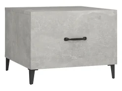 Best vidaxl Mesa de centro com pernas de metal 50x50x40 cm -cimento Cinzento