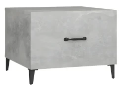 Mesa de centro com pernas de metal 50x50x40 cm -cimento PT694565 Cinzento