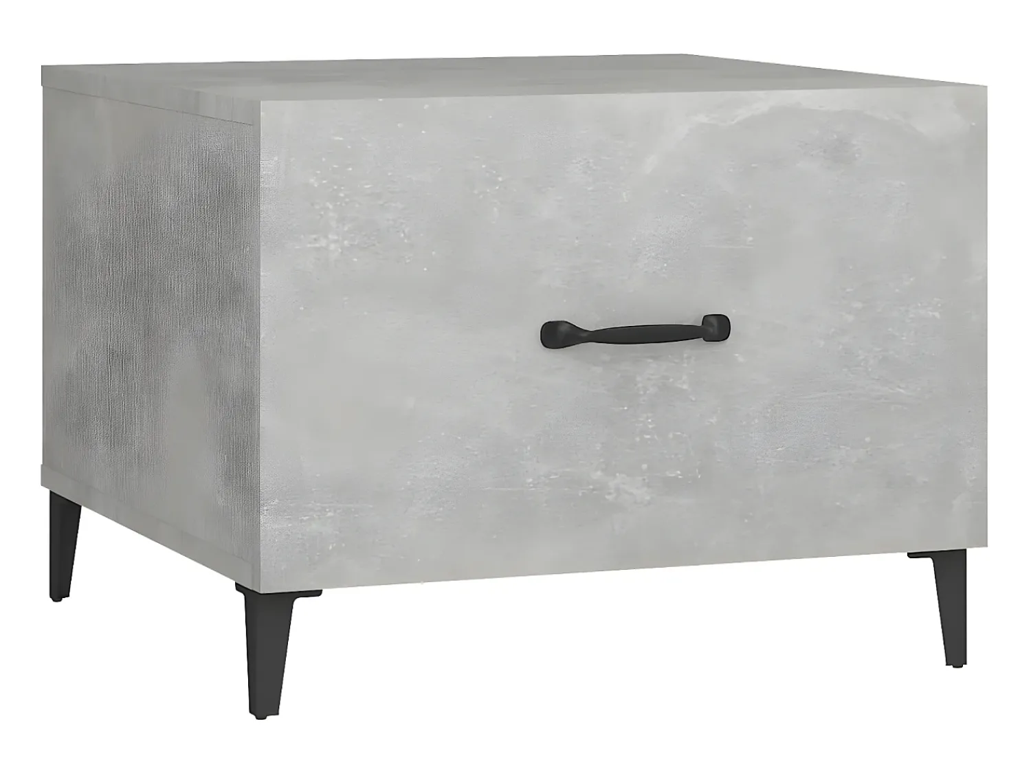 Mesa de centro com pernas de metal 50x50x40 cm -cimento PT694565 Cinzento