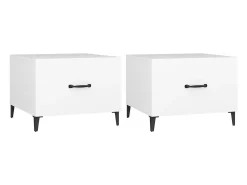 Mesa de centro com pernas de metal 2 pcs 50x50x40 cm PT320164^ Mesa De Apoio