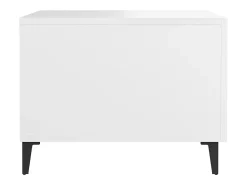 Clearance vidaxl Mesa de centro com pernas de metal 2 pcs 50x50x40 cm Branco