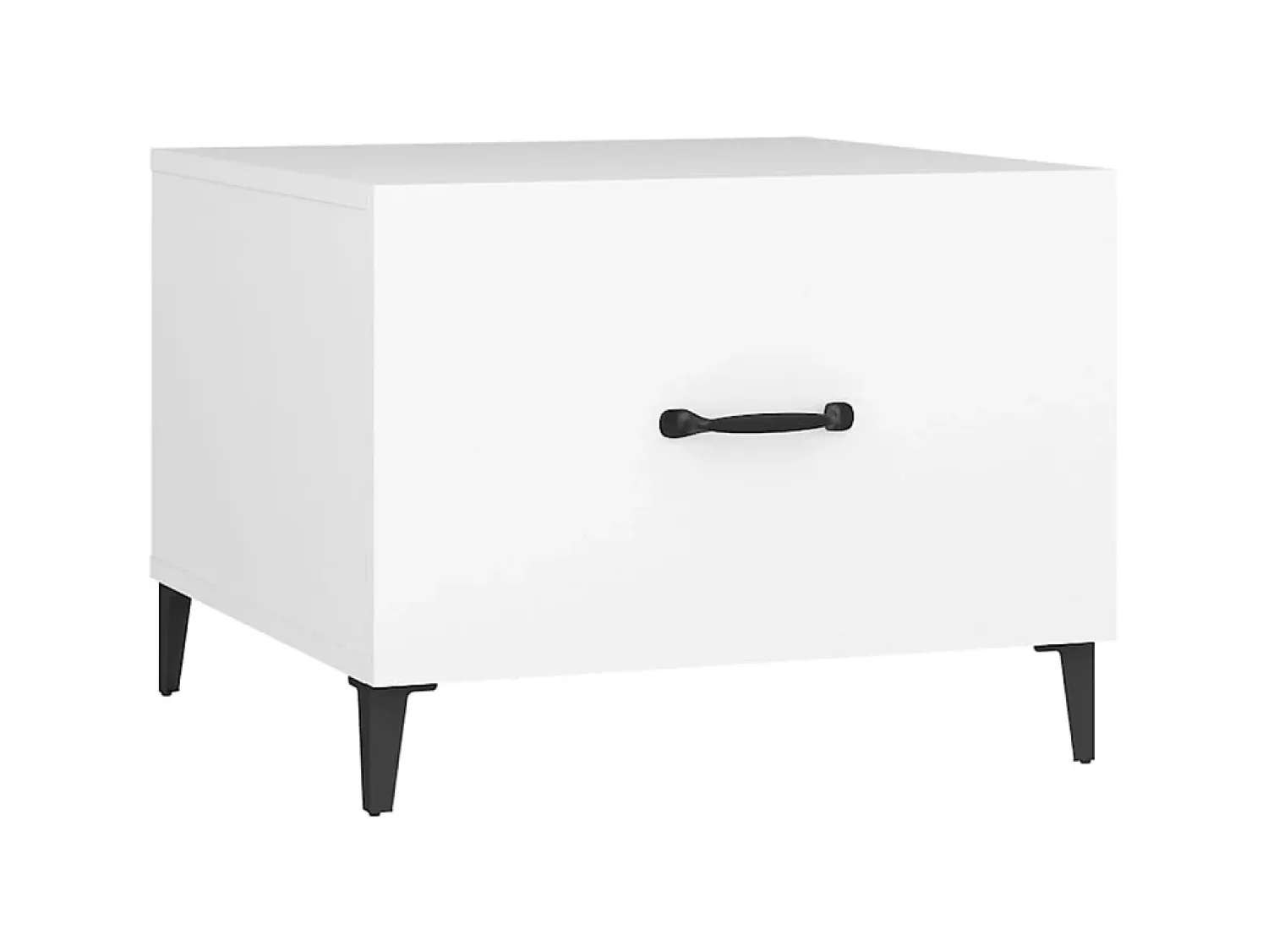 Online Mesa de centro com pernas de metal 50x50x40 cm PT186949 Branco