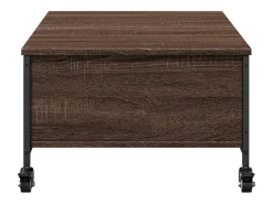Mesa De Centro|vidaxl Mesa de centro com rodas derivados de madeira carvalho castanho Natural claro