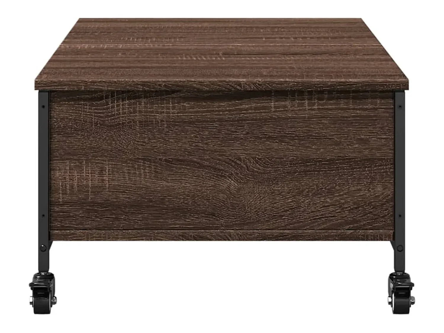 Mesa De Centro|vidaxl Mesa de centro com rodas derivados de madeira carvalho castanho Natural claro