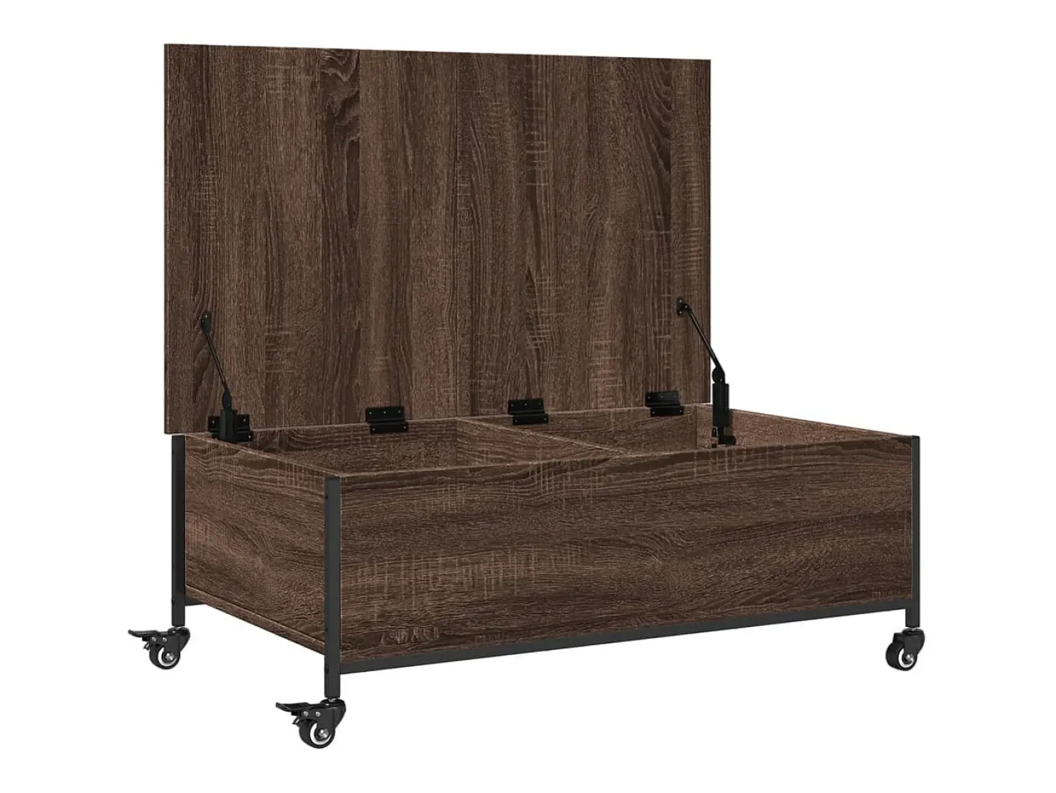 Mesa De Centro|vidaxl Mesa de centro com rodas derivados de madeira carvalho castanho Natural claro