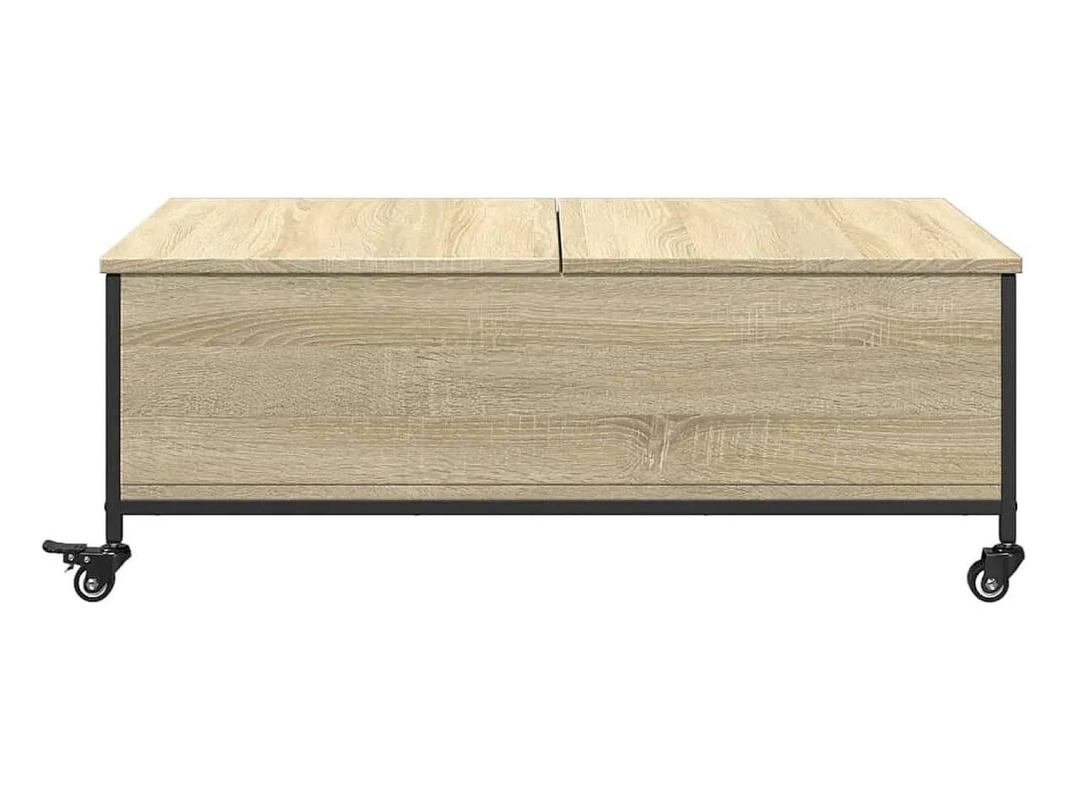 Mesa De Centro|vidaxl Mesa de centro com rodas derivados de madeira carvalho sonoma Natural claro