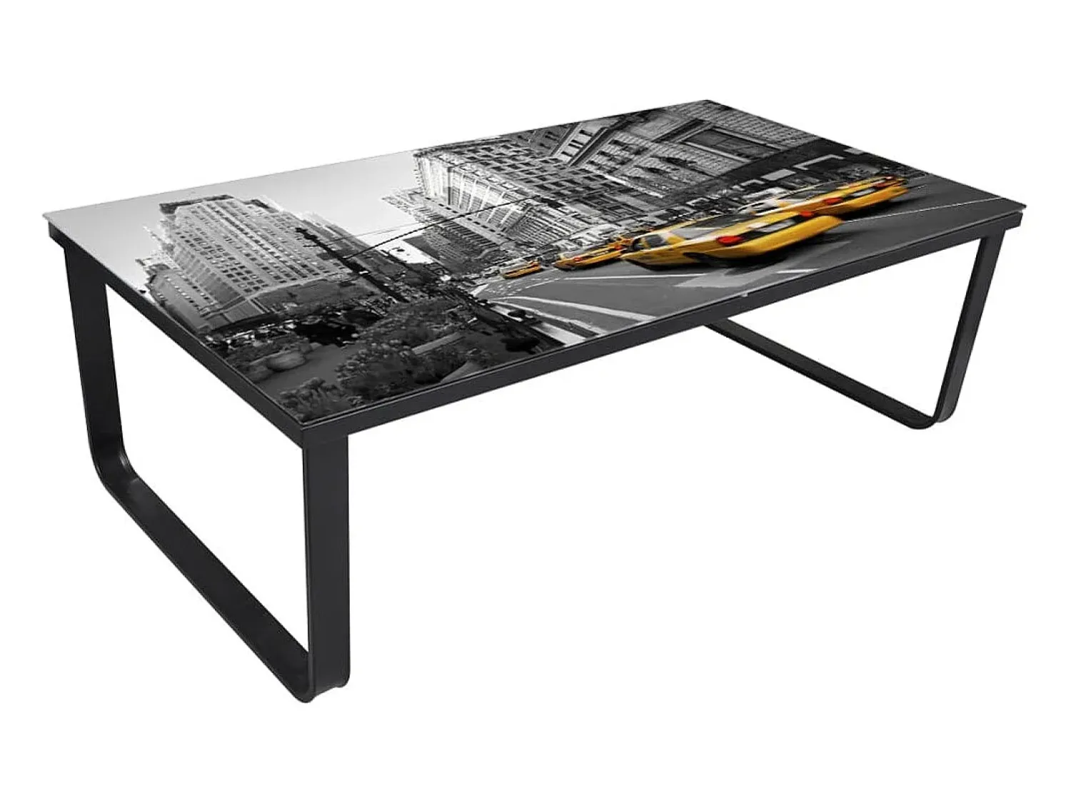 Discount Mesa de centro com tampo retangular em vidro PT116294 Multicor