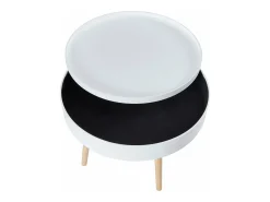 Mesa De Apoio*Helloshop26 Mesa de centro com tampo removível 45 x 60 cm branca 03_0008427 Branco