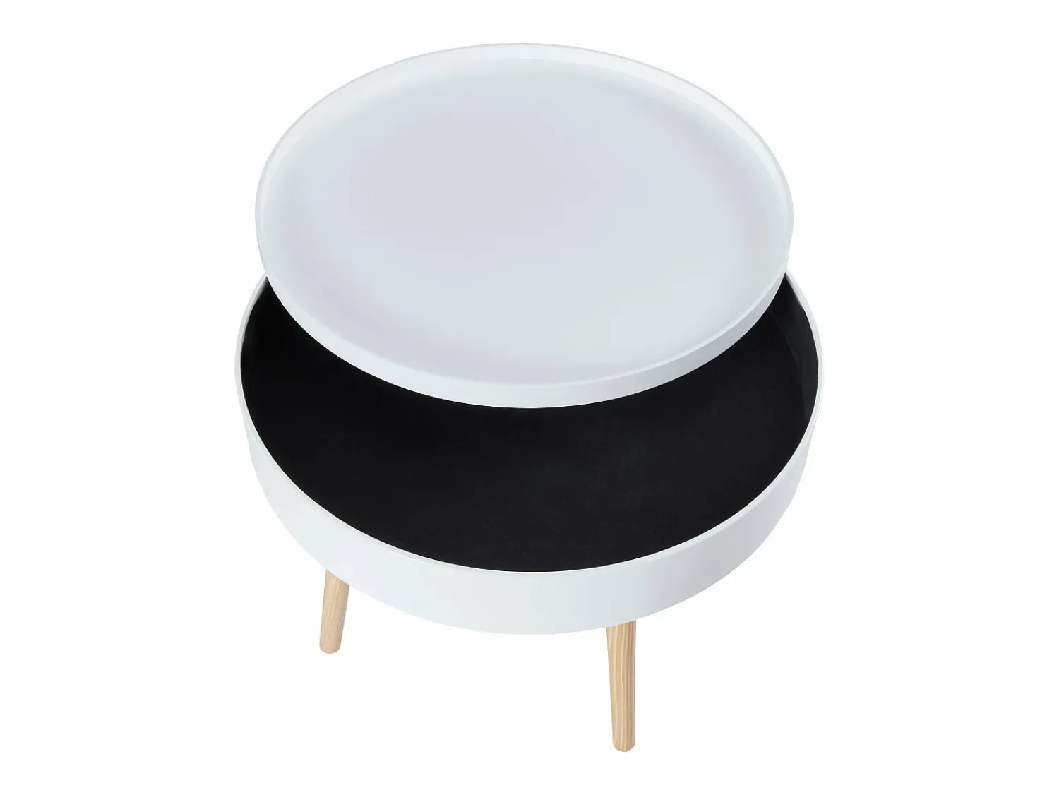 Mesa De Apoio*Helloshop26 Mesa de centro com tampo removível 45 x 60 cm branca 03_0008427 Branco