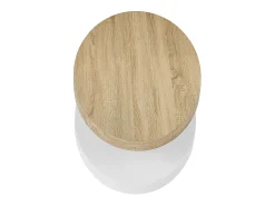 Mesa De Centro|Vente-unique Mesa de centro com tampo giratório MDF natural e branco - VITALY Natural claro / Branco
